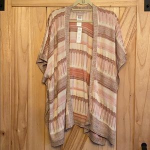 Chico’s short sleeve poncho sweater